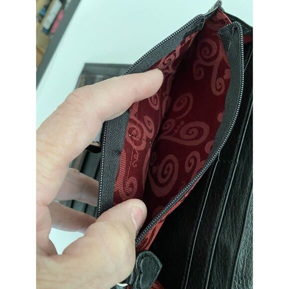 Vintage Black and Brown Brighton Organizer Crossbody Shoulder Strap Purse  EUC - Picture 7 of 16